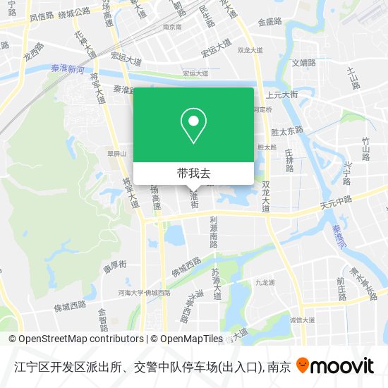 江宁区开发区派出所、交警中队停车场(出入口)地图