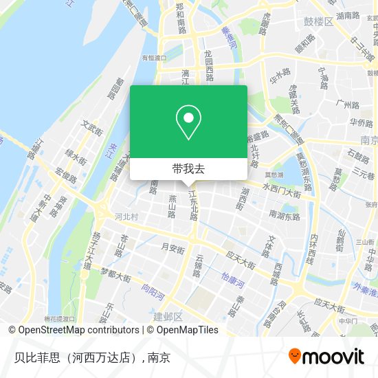贝比菲思（河西万达店）地图