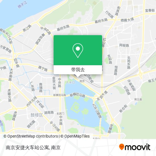 南京安捷火车站公寓地图