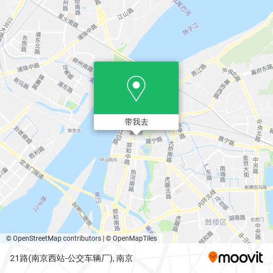 21路(南京西站-公交车辆厂)地图