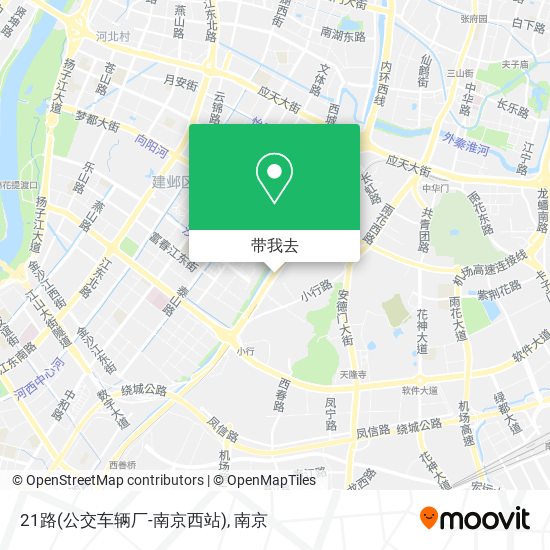 21路(公交车辆厂-南京西站)地图