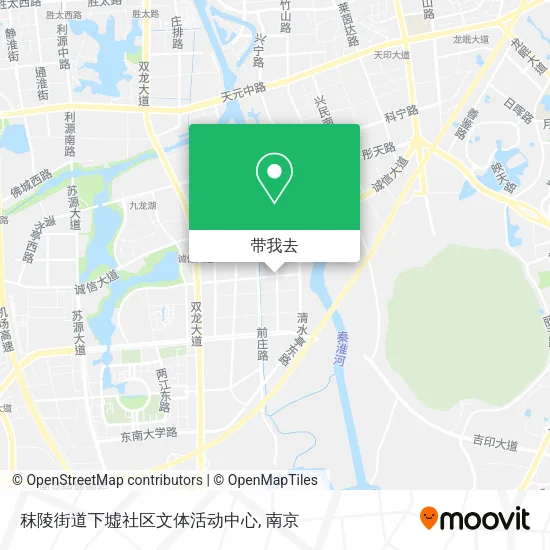 秣陵街道下墟社区文体活动中心地图