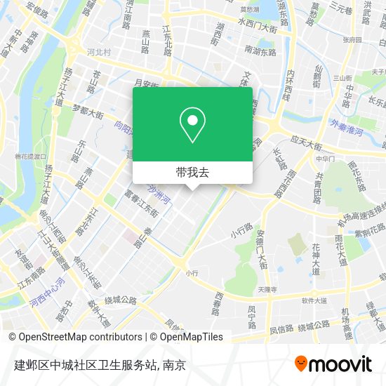 建邺区中城社区卫生服务站地图