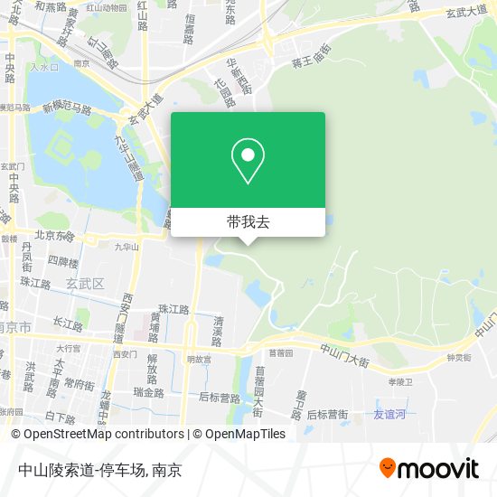 中山陵索道-停车场地图