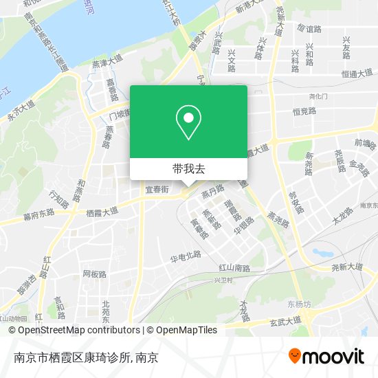 南京市栖霞区康琦诊所地图