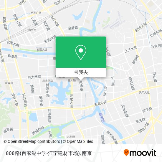 808路(百家湖中学-江宁建材市场)地图