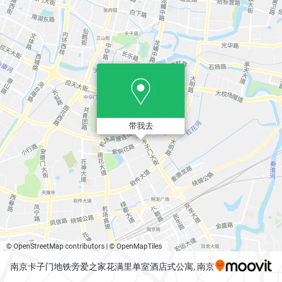 南京卡子门地铁旁爱之家花满里单室酒店式公寓地图