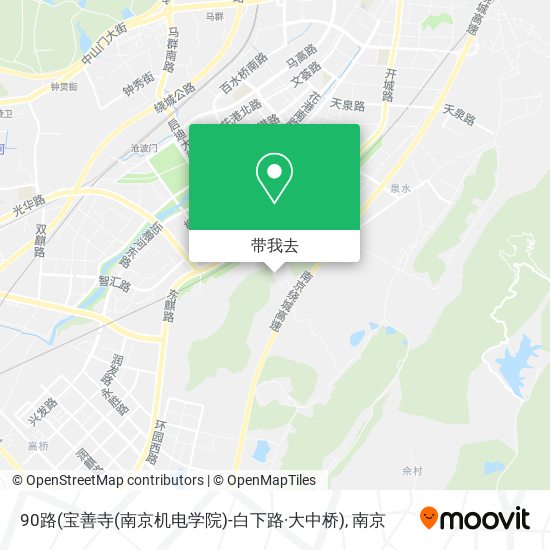 90路(宝善寺(南京机电学院)-白下路·大中桥)地图