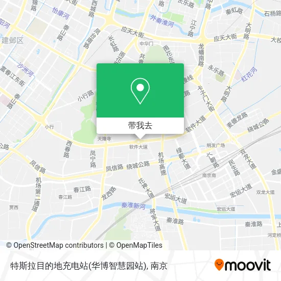 特斯拉目的地充电站(华博智慧园站)地图