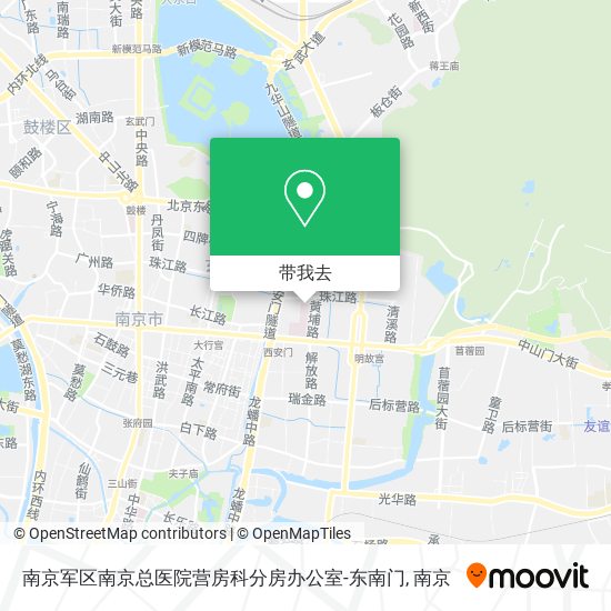 南京军区南京总医院营房科分房办公室-东南门地图
