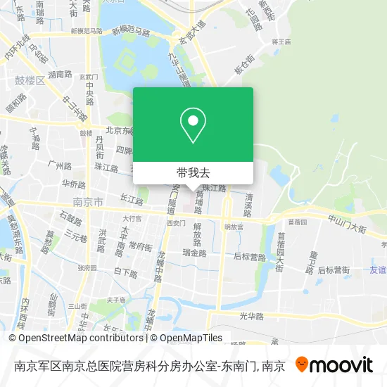 南京军区南京总医院营房科分房办公室-东南门地图