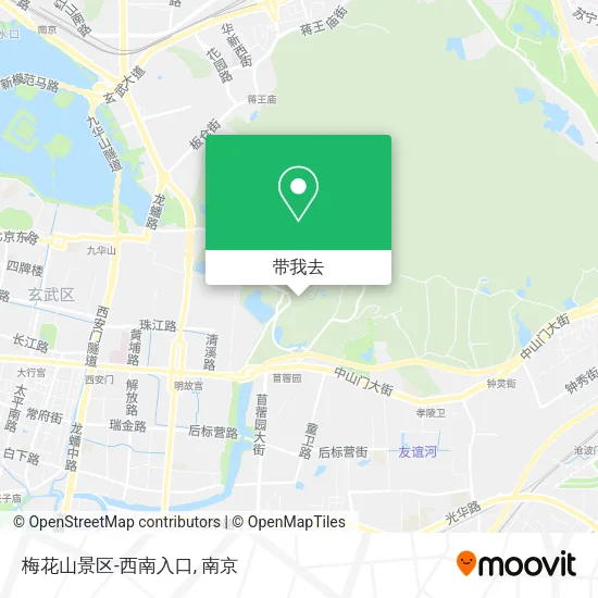梅花山景区-西南入口地图