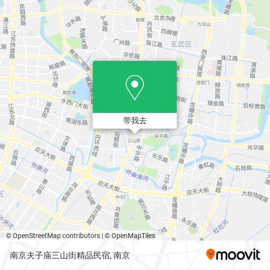 南京夫子庙三山街精品民宿地图