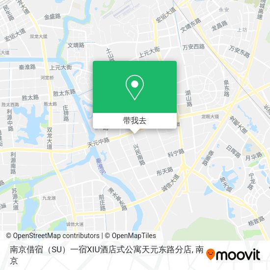 南京借宿（SU）一宿XIU酒店式公寓天元东路分店地图
