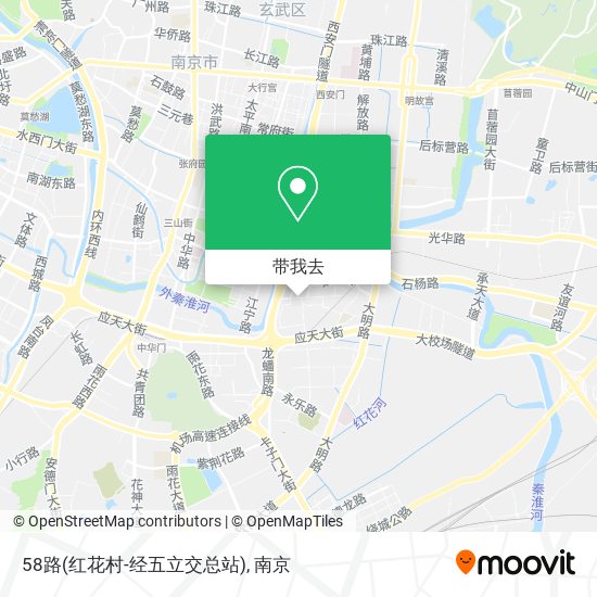 58路(红花村-经五立交总站)地图