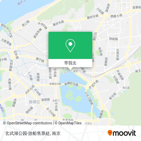 玄武湖公园-游船售票处地图