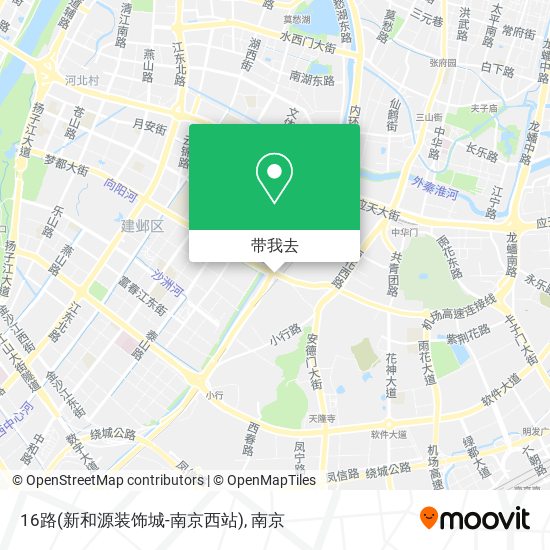 16路(新和源装饰城-南京西站)地图