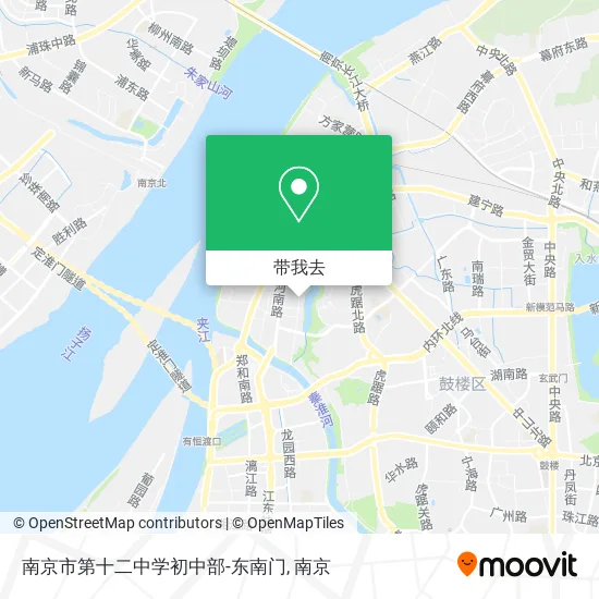 南京市第十二中学初中部-东南门地图