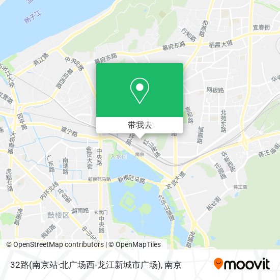 32路(南京站·北广场西-龙江新城市广场)地图