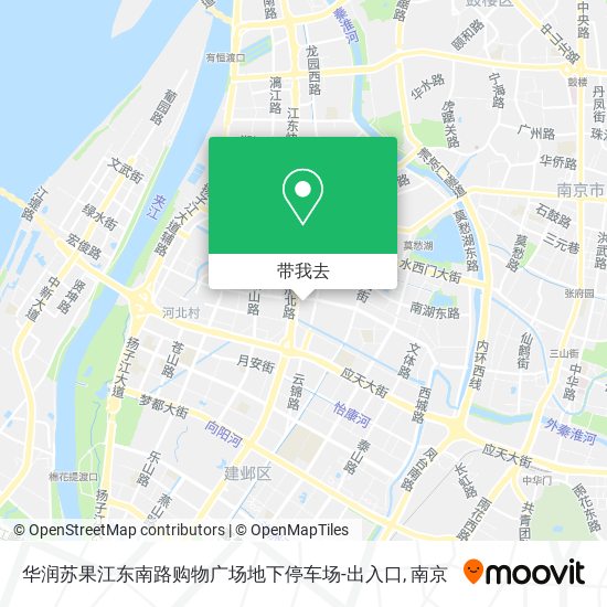 华润苏果江东南路购物广场地下停车场-出入口地图