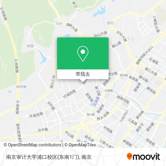 南京审计大学浦口校区(东南1门)地图