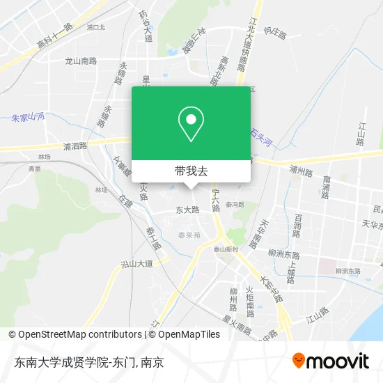 东南大学成贤学院-东门地图