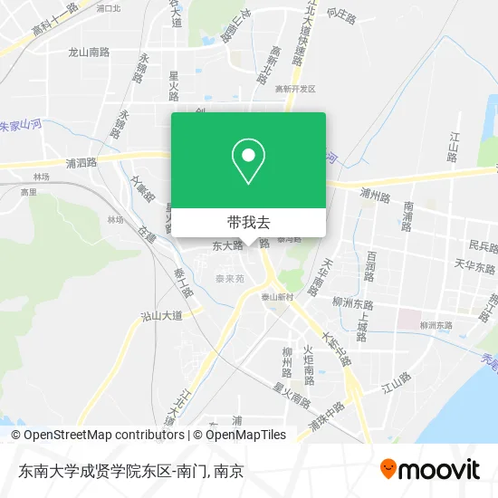东南大学成贤学院东区-南门地图