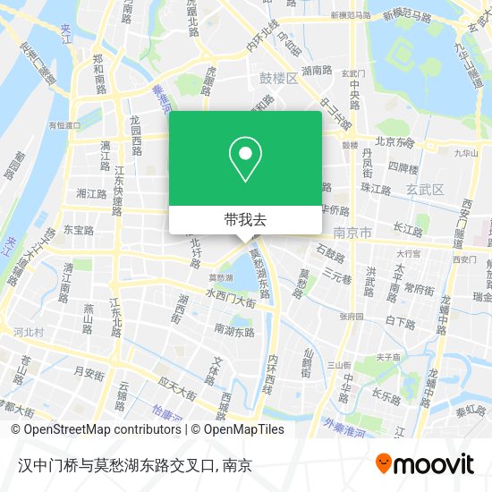 汉中门桥与莫愁湖东路交叉口地图