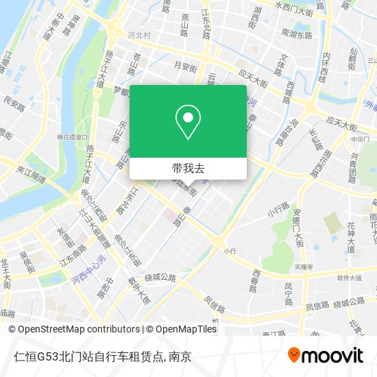 仁恒G53北门站自行车租赁点地图
