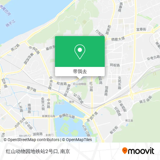 红山动物园地铁站2号口地图
