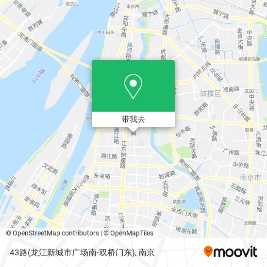 43路(龙江新城市广场南-双桥门东)地图