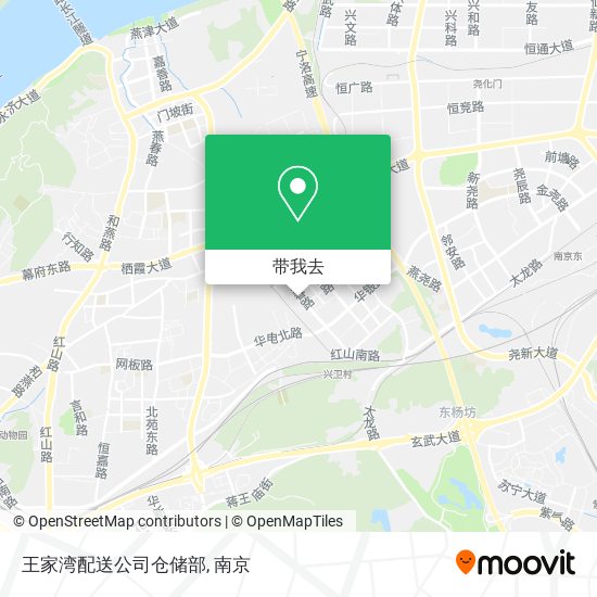 王家湾配送公司仓储部地图