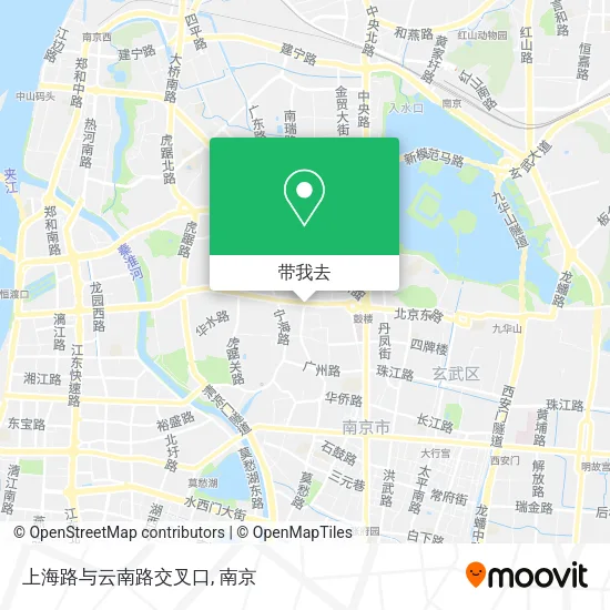 上海路与云南路交叉口地图