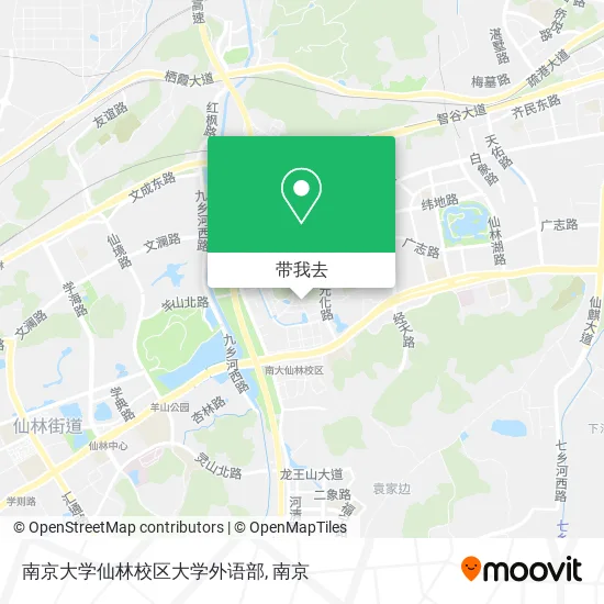 南京大学仙林校区大学外语部地图