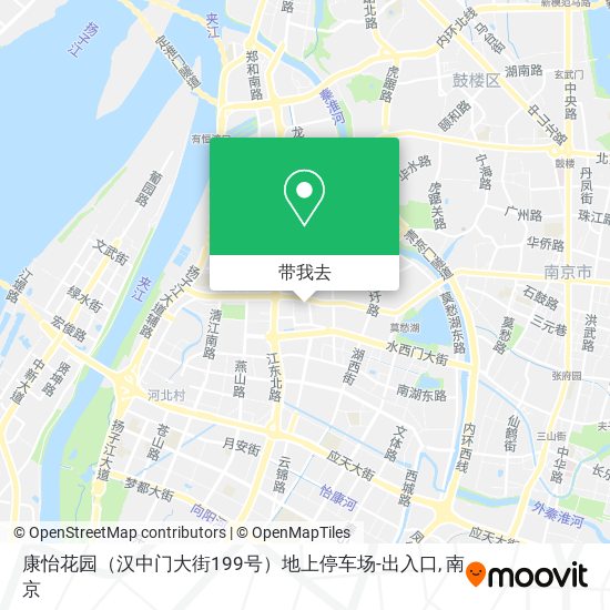康怡花园（汉中门大街199号）地上停车场-出入口地图