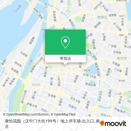 康怡花园（汉中门大街199号）地上停车场-出入口地图