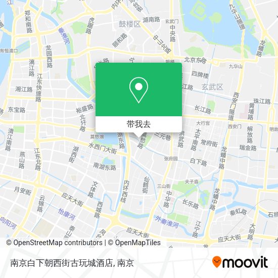 南京白下朝西街古玩城酒店地图