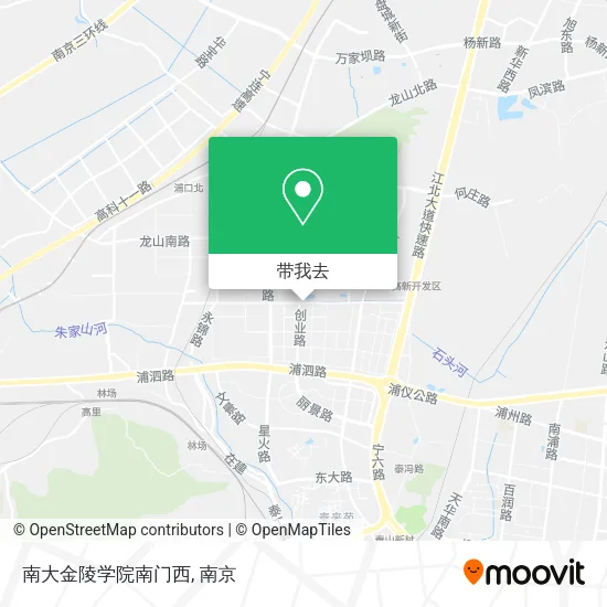 南大金陵学院南门西地图