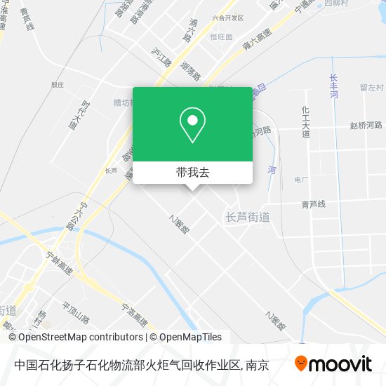 中国石化扬子石化物流部火炬气回收作业区地图