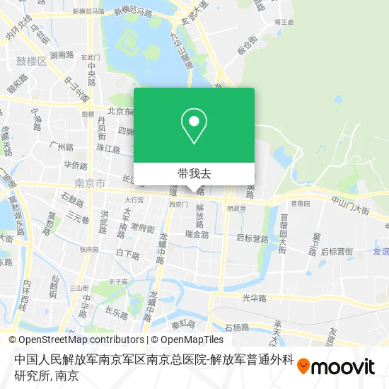 中国人民解放军南京军区南京总医院-解放军普通外科研究所地图