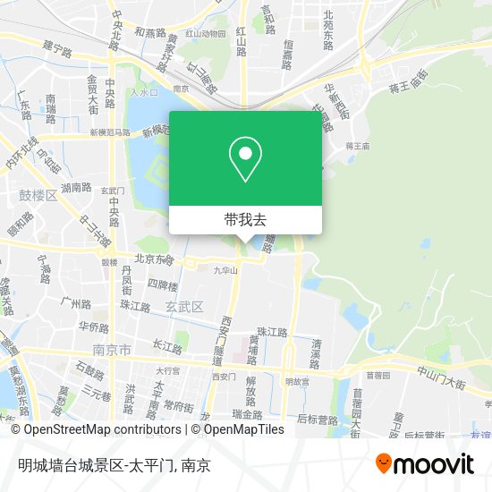 明城墙台城景区-太平门地图