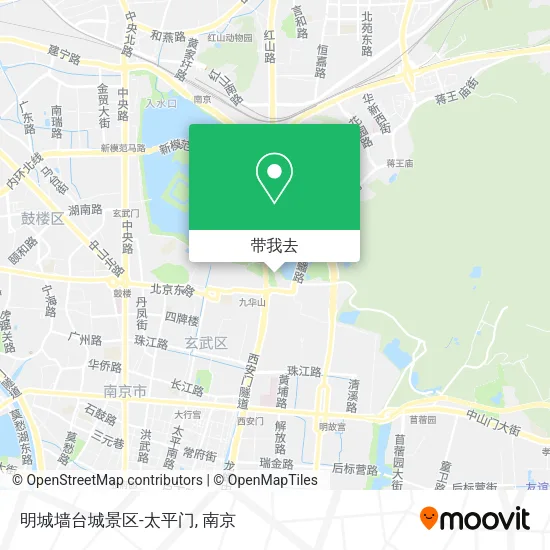 明城墙台城景区-太平门地图