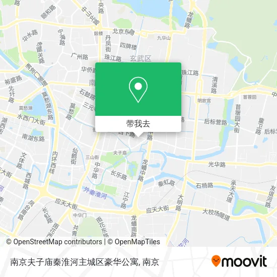 南京夫子庙秦淮河主城区豪华公寓地图