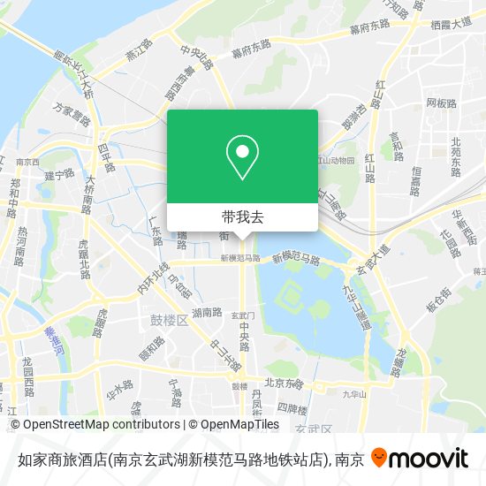 如家商旅酒店(南京玄武湖新模范马路地铁站店)地图