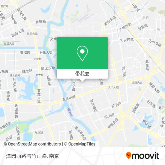 潭园西路与竹山路地图