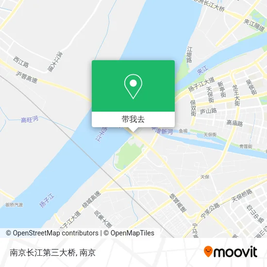 南京长江第三大桥地图