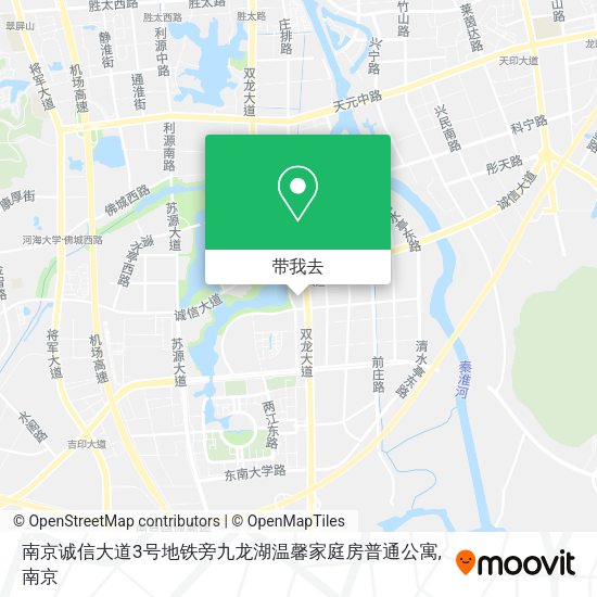 南京诚信大道3号地铁旁九龙湖温馨家庭房普通公寓地图