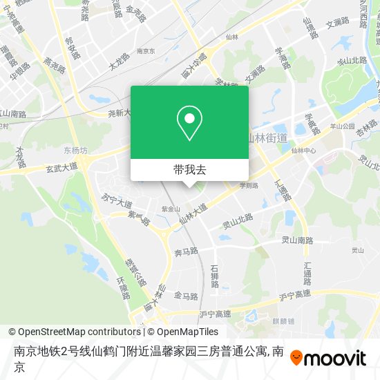 南京地铁2号线仙鹤门附近温馨家园三房普通公寓地图