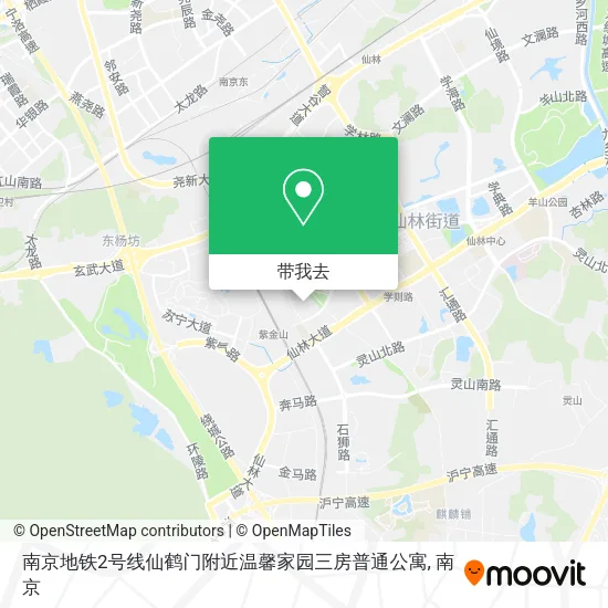 南京地铁2号线仙鹤门附近温馨家园三房普通公寓地图