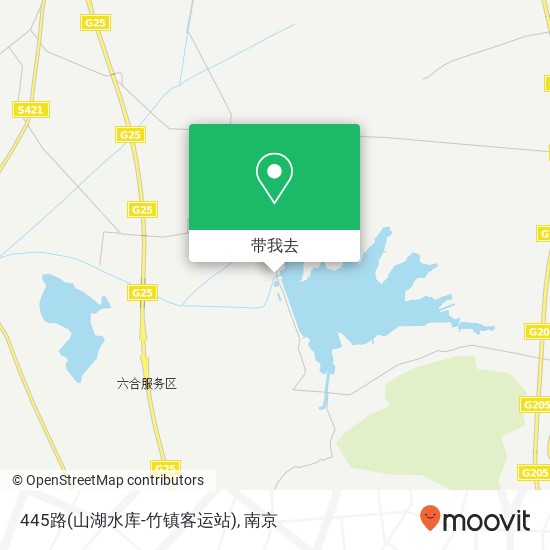 445路(山湖水库-竹镇客运站)地图